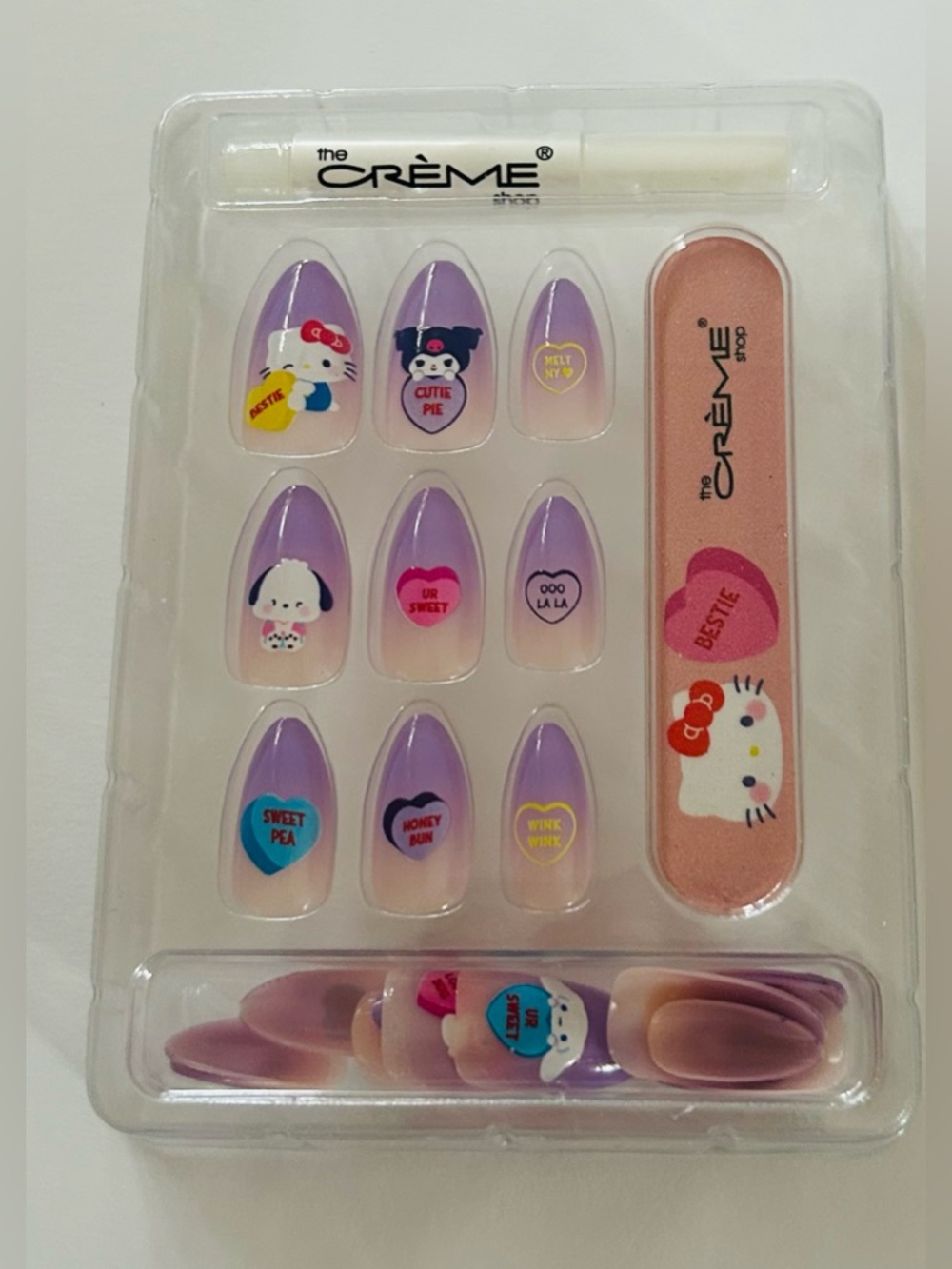 New 24 Hello Kitty and Friends Press-on Nails Medium Length Almond Shape - Picture 3 of 14